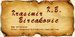Krasimir Birčaković vizit kartica